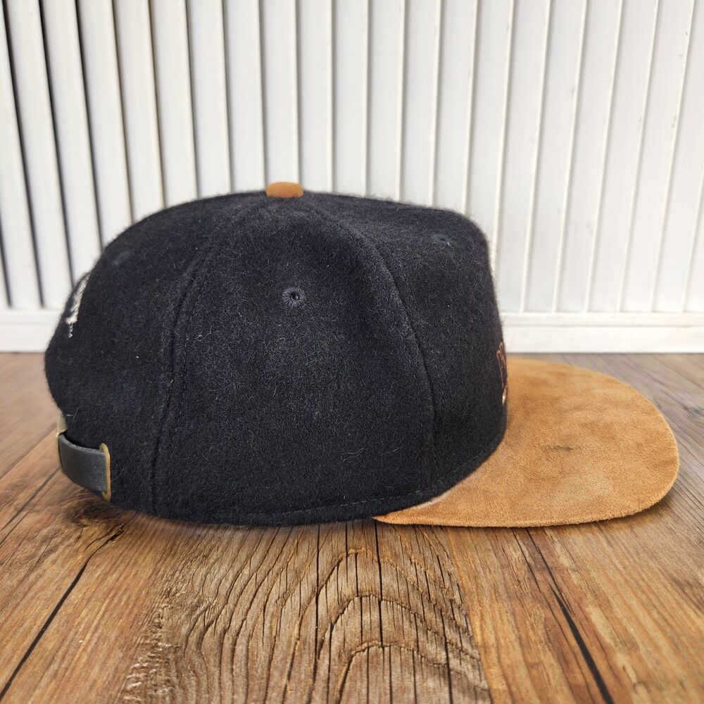 VTG Promise Keepers Men of Integrity Felt Baseball Cap Black Brown Strapback USA - Picture 4 of 10